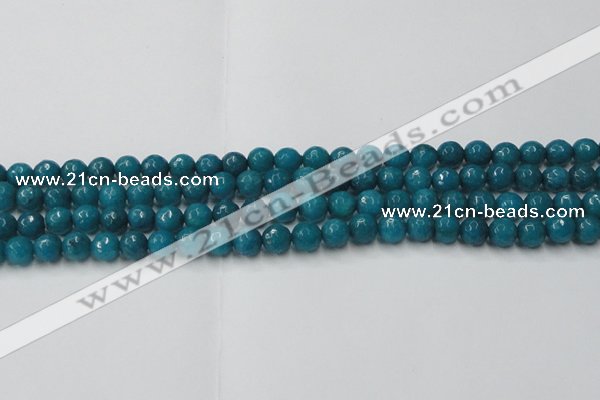 CCN2044 15 inches 6mm faceted round candy jade beads wholesale