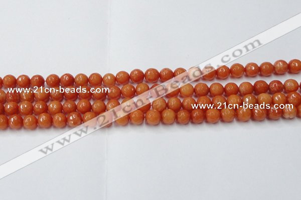 CCN2051 15 inches 6mm faceted round candy jade beads wholesale