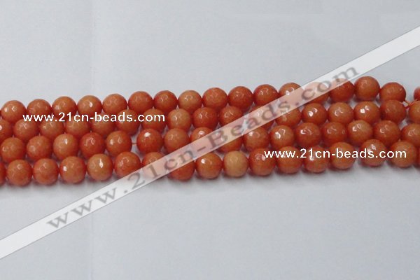 CCN2054 15 inches 12mm faceted round candy jade beads wholesale