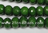 CCN2109 15.5 inches 8*12mm faceted rondelle candy jade beads