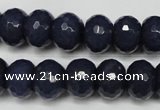 CCN2116 15.5 inches 10*14mm faceted rondelle candy jade beads