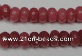 CCN2127 15.5 inches 6*10mm faceted rondelle candy jade beads