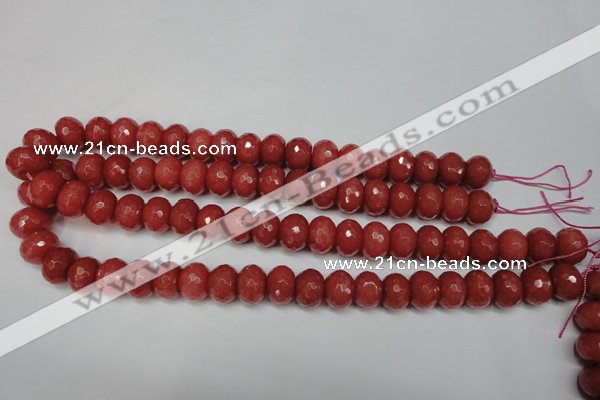 CCN2128 15.5 inches 8*12mm faceted rondelle candy jade beads