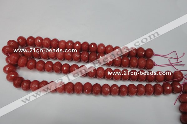 CCN2129 15.5 inches 10*14mm faceted rondelle candy jade beads