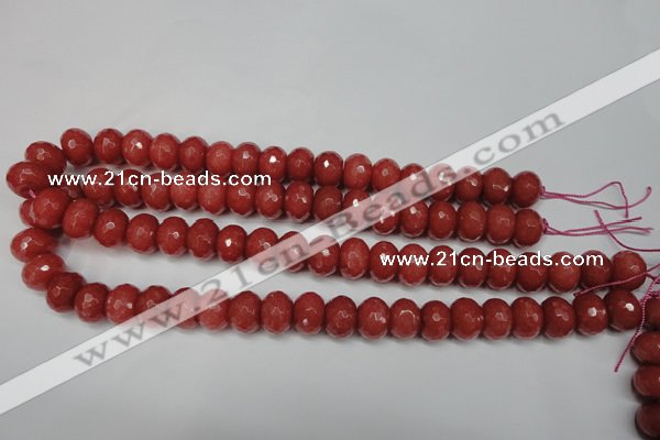 CCN2130 15.5 inches 12*16mm faceted rondelle candy jade beads