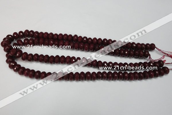 CCN2134 15.5 inches 6*10mm faceted rondelle candy jade beads