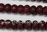 CCN2135 15.5 inches 8*12mm faceted rondelle candy jade beads