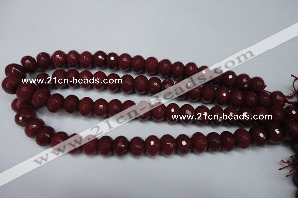 CCN2136 15.5 inches 10*14mm faceted rondelle candy jade beads