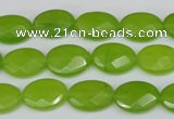 CCN215 15.5 inches 10*14mm faceted oval candy jade beads