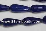 CCN2152 15.5 inches 10*25mm faceted teardrop candy jade beads