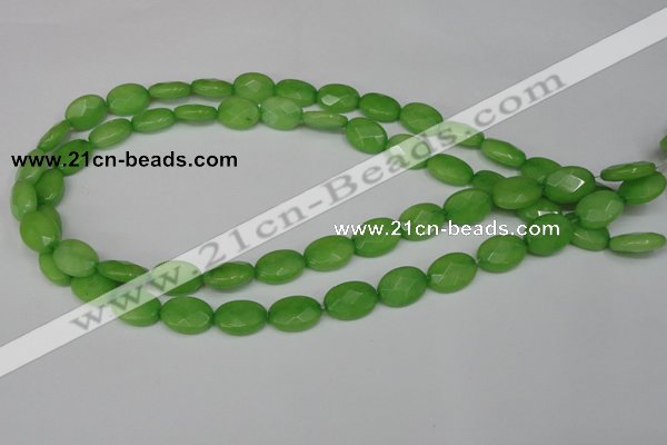 CCN216 15.5 inches 10*14mm faceted oval candy jade beads