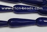 CCN2161 15.5 inches 10*30mm faceted teardrop candy jade beads