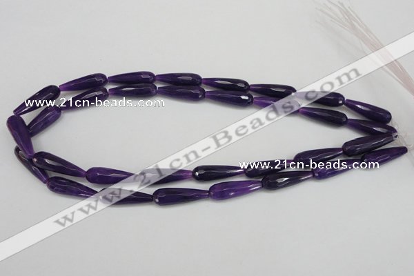 CCN2171 15.5 inches 8*25mm faceted teardrop candy jade beads