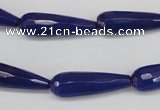 CCN2172 15.5 inches 8*25mm faceted teardrop candy jade beads
