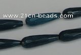 CCN2175 15.5 inches 8*25mm faceted teardrop candy jade beads