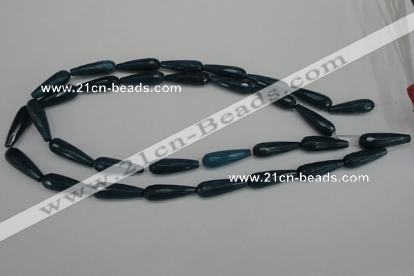 CCN2175 15.5 inches 8*25mm faceted teardrop candy jade beads