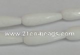 CCN2176 15.5 inches 8*25mm faceted teardrop candy jade beads