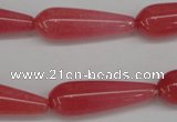 CCN2185 15.5 inches 10*30mm teardrop candy jade beads