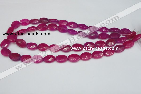 CCN220 15.5 inches 12*16mm faceted oval candy jade beads