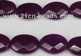 CCN2206 15.5 inches 13*18mm faceted oval candy jade beads