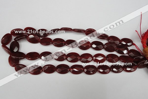 CCN2207 15.5 inches 13*18mm faceted oval candy jade beads