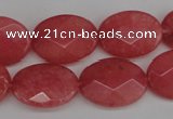 CCN2218 15.5 inches 15*20mm faceted oval candy jade beads