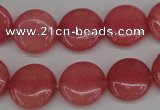 CCN2238 15.5 inches 14mm faceted coin candy jade beads wholesale