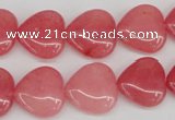 CCN2240 15.5 inches 15*15mm heart candy jade beads wholesale