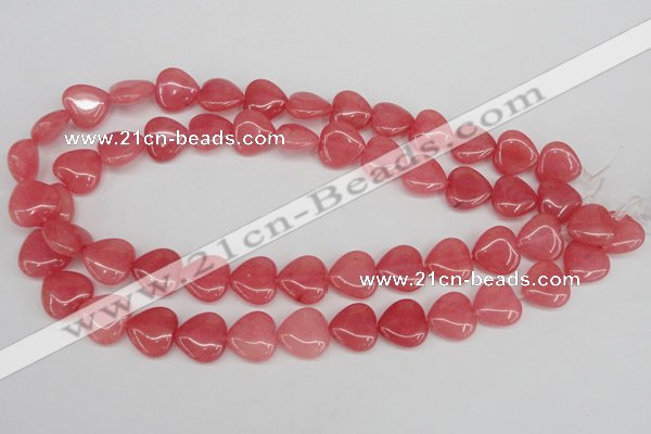 CCN2240 15.5 inches 15*15mm heart candy jade beads wholesale