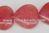 CCN2242 15.5 inches 25*25mm heart candy jade beads wholesale