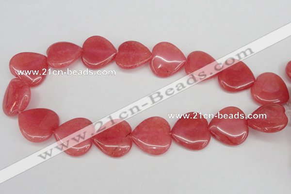 CCN2242 15.5 inches 25*25mm heart candy jade beads wholesale