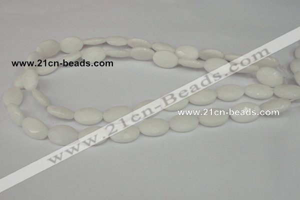 CCN225 15.5 inches 12*18mm faceted oval candy jade beads