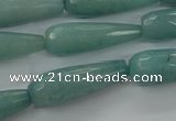 CCN2250 15.5 inches 10*30mm faceted teardrop candy jade beads