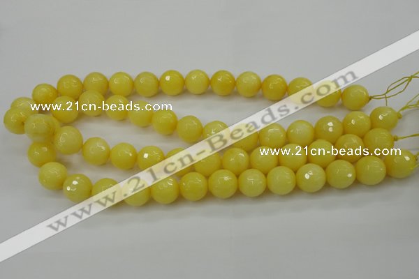 CCN2257 15.5 inches 12mm faceted round candy jade beads wholesale