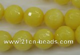 CCN2258 15.5 inches 14mm faceted round candy jade beads wholesale