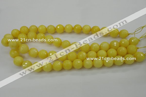 CCN2258 15.5 inches 14mm faceted round candy jade beads wholesale