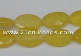 CCN226 15.5 inches 12*18mm faceted oval candy jade beads