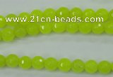 CCN2262 15.5 inches 6mm faceted round candy jade beads wholesale