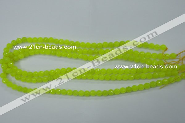 CCN2262 15.5 inches 6mm faceted round candy jade beads wholesale