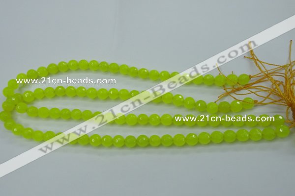 CCN2263 15.5 inches 8mm faceted round candy jade beads wholesale