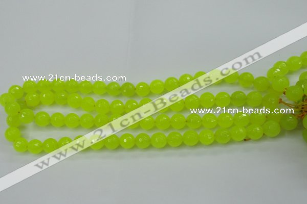 CCN2264 15.5 inches 10mm faceted round candy jade beads wholesale