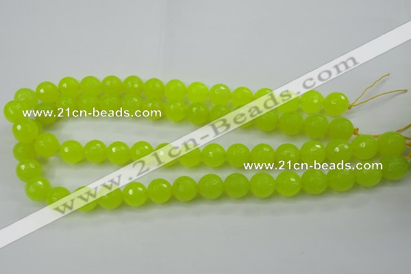 CCN2265 15.5 inches 12mm faceted round candy jade beads wholesale