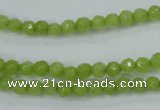 CCN2270 15.5 inches 4mm faceted round candy jade beads wholesale