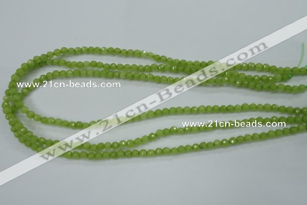 CCN2270 15.5 inches 4mm faceted round candy jade beads wholesale