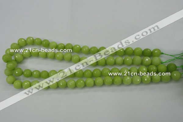 CCN2273 15.5 inches 10mm faceted round candy jade beads wholesale