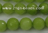 CCN2275 15.5 inches 14mm faceted round candy jade beads wholesale