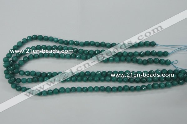 CCN2279 15.5 inches 6mm faceted round candy jade beads wholesale