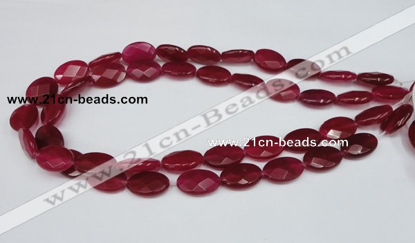 CCN228 15.5 inches 12*18mm faceted oval candy jade beads