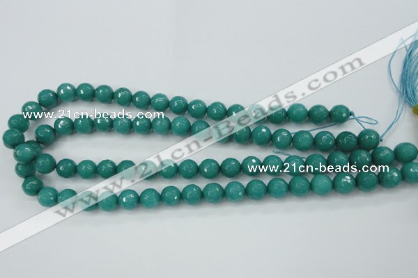 CCN2281 15.5 inches 10mm faceted round candy jade beads wholesale