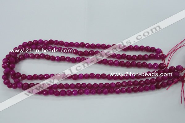 CCN2294 15.5 inches 6mm faceted round candy jade beads wholesale